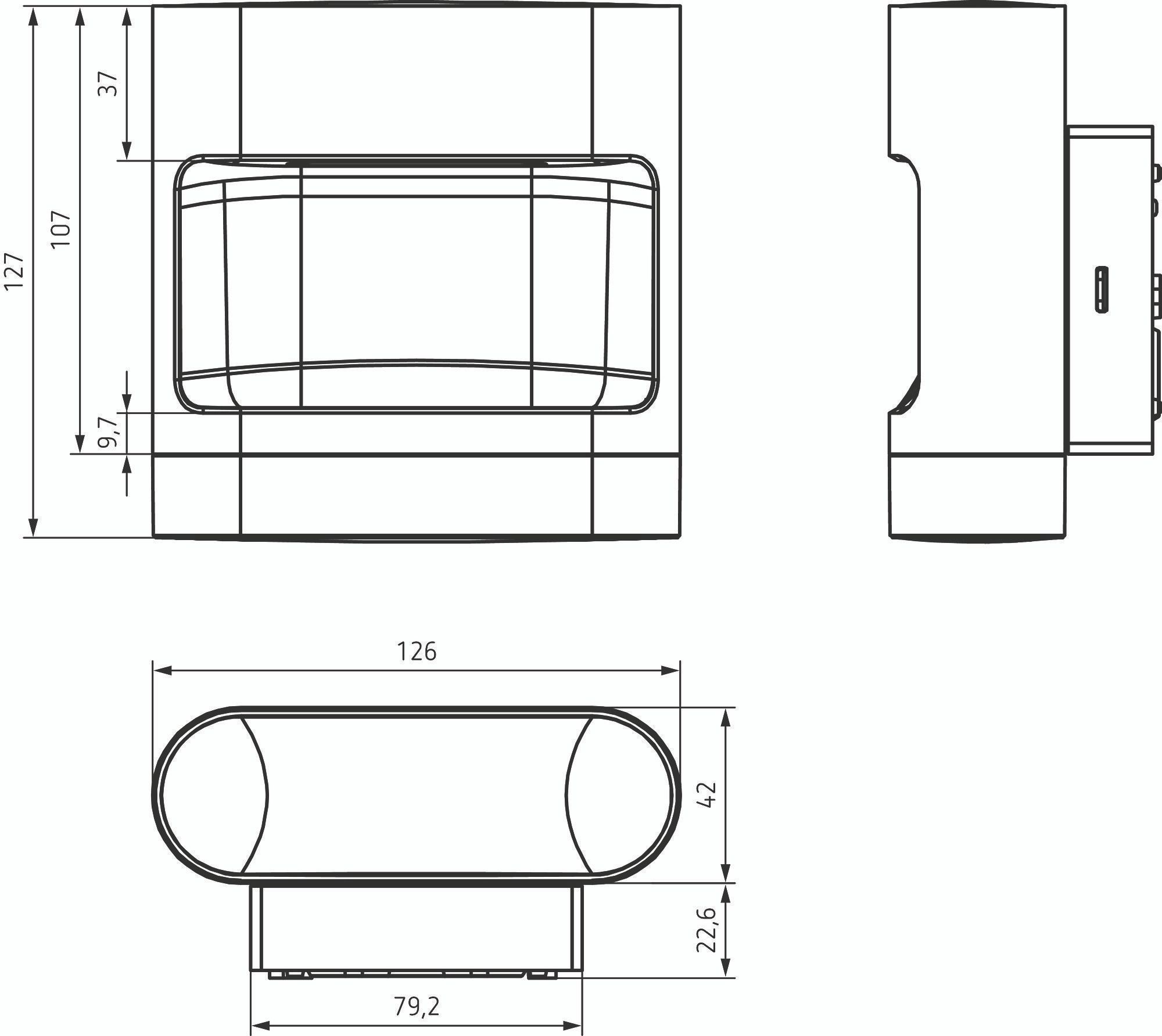 Theben 1020901 theLeda D S AL LED-Leuchte für Wandmontage, 8,5W mit Bewegungsmelder, aluminium