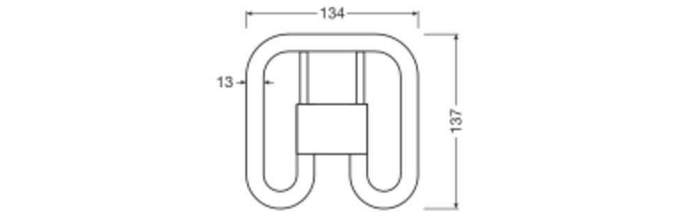 Ledvance 4099854501739 DULUX LED SQ EM & AC MAINS V, 130 °, 7 W, 840, 800 lm, GR8, nicht dimmbar