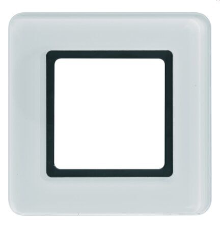 Berker 10116179 Rahmen 1-fach, Q.7,für LED-Beleuchtung durch LED-Modul, Glas polarweiß