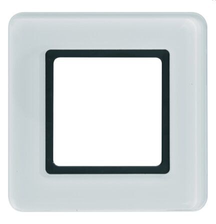 Berker 10116179 Rahmen 1-fach, Q.7,für LED-Beleuchtung durch LED-Modul, Glas polarweiß