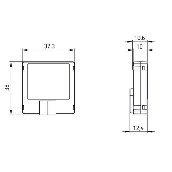 Theben 4800405 LUXORliving T4.1, 4-fach Binäreingang-Tasterschnittstelle, Softwarefunktionen Schalter/Taster, Dimmen, Jalousie