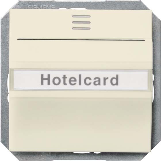 Siemens 5TG4824 DELTA i-system HotelCard-Schalter mit Schriftfeld, elektroweiß