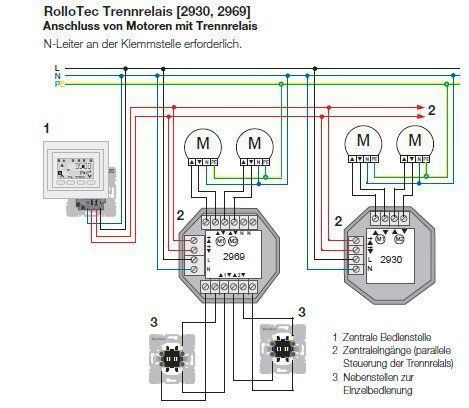 Berker 2969 RolloTec Trennrelais Hauselektronik, grau