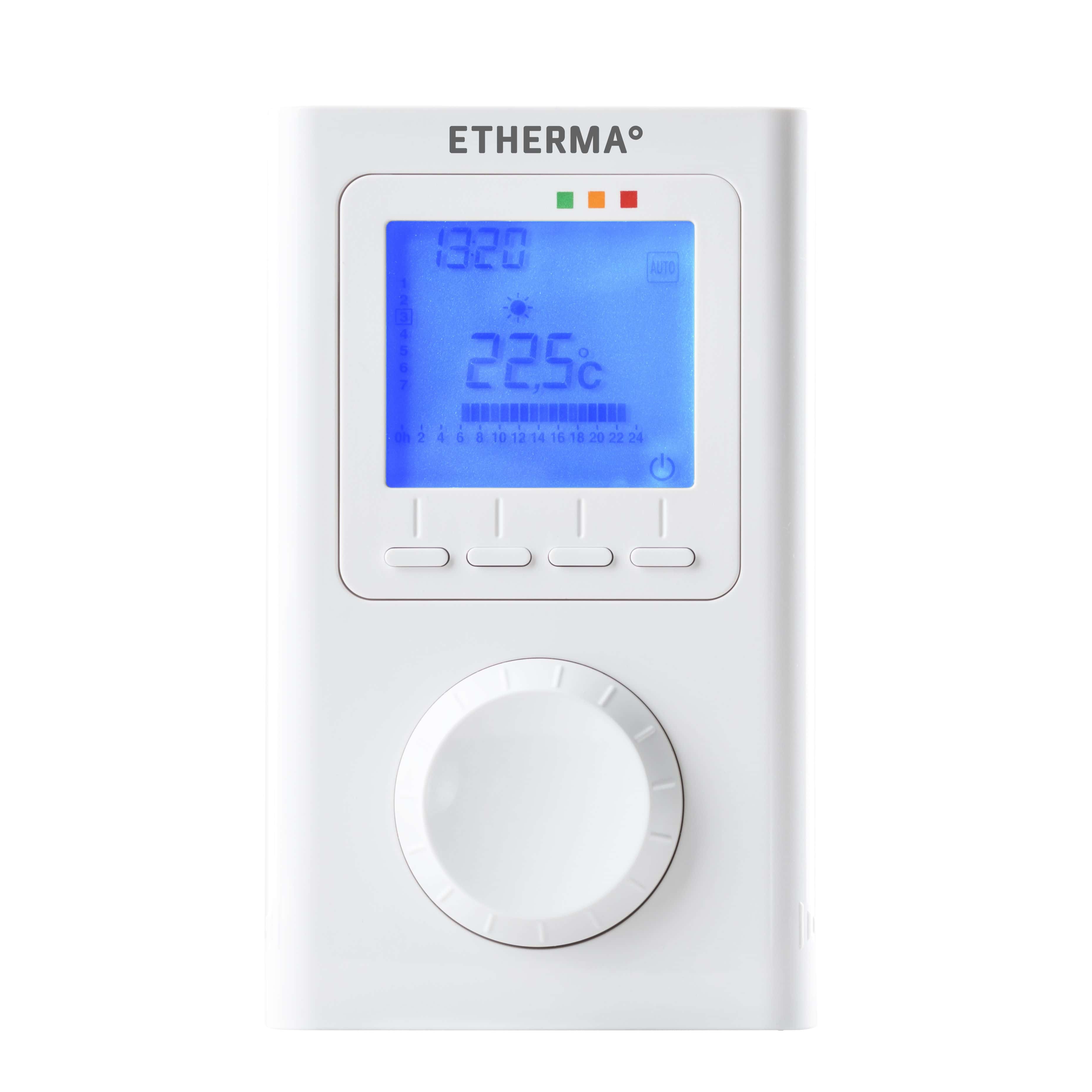 ETHERMA 40595 ET-14A Funk-Raumthermostat mit Uhr