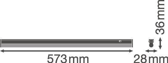 Ledvance 4058075106116 LINEAR COMPACT SWITCH 600mm, 8W, 3000K