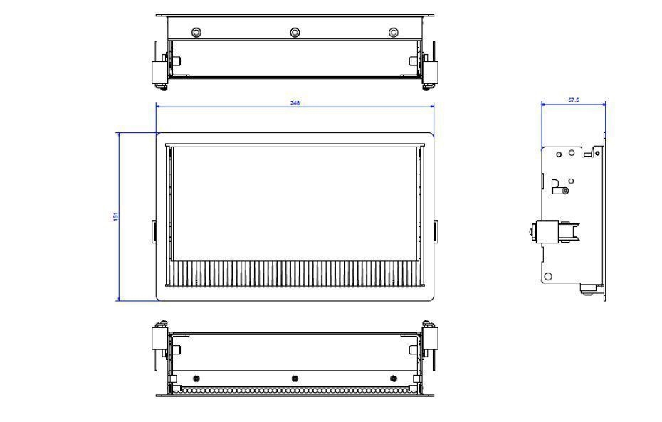 Bachmann 911.002 CONI Einbaurahmen 3-fach, zum Einbau in Arbeitsplatten