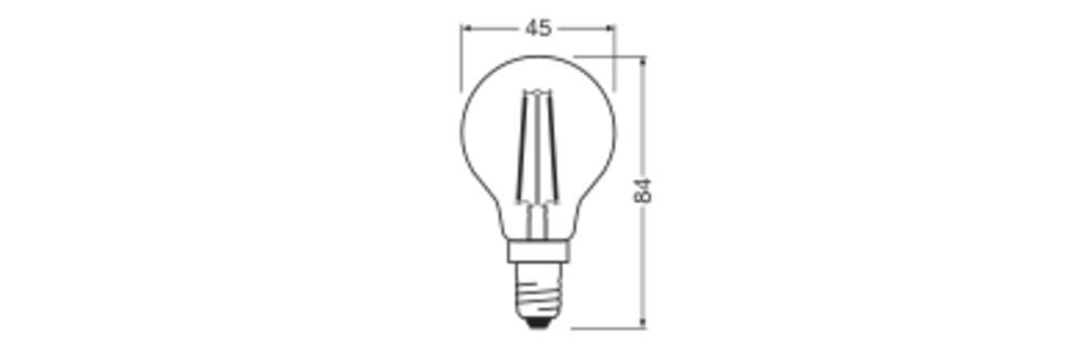 Ledvance 4099854468117 LED CLASSIC P, 300 °, 1,8 W, 827, 250 lm, E14, nicht dimmbar