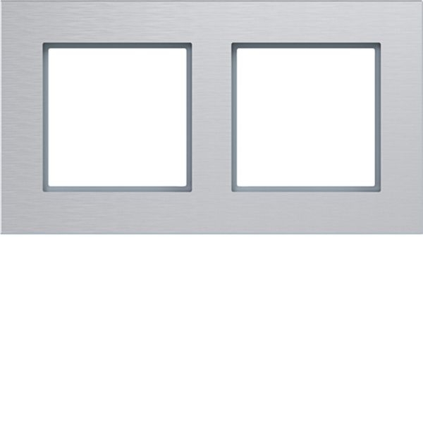 Hager WAD8200ALH Rahmen 2-fach waagerecht, A.8, aluminium matt