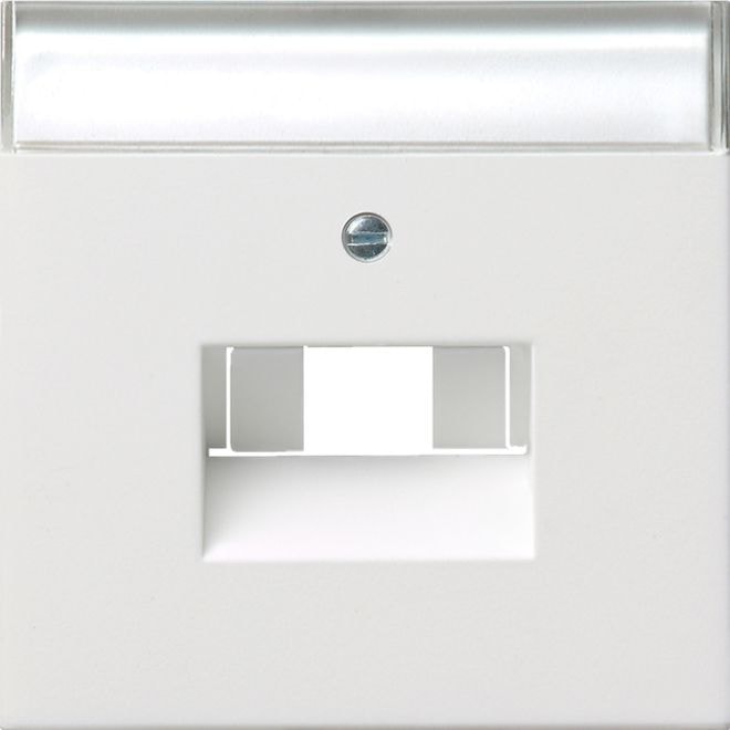 Gira 0284112 Abdeckung mit Beschriftungsfeld UAE/IAE und Netzwerk, Flächenschalter, reinweiß glänzend