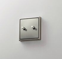 Jung ES12-5K1 Abdeckung mit Kipphebel "Kegel", 2 Kipphebel, Serie LS 1912, Edelstahl