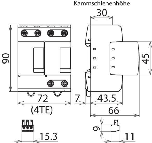 Dehn + Söhne 971226 Koordinierter Blitzstromableiter Typ 1 DEHNsecure M für DC-Stromkreise