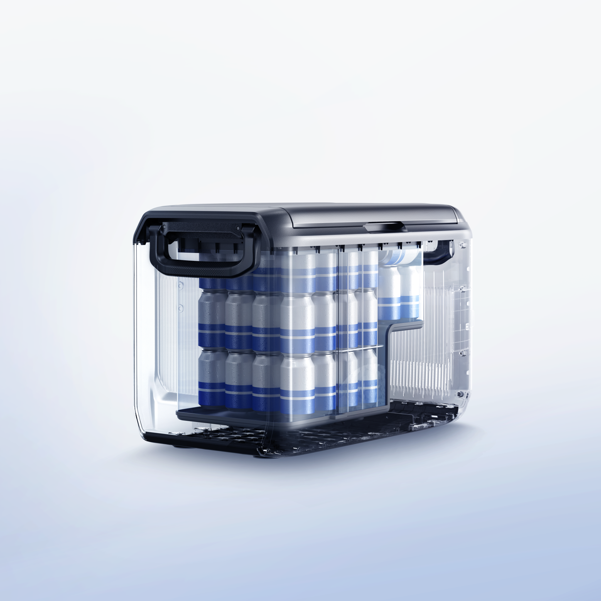 ECOFLOW EFGLACIER55L-EU-NBOX Glacier Classic 55L, Kühlbox mit Möglichkeit zur Solarladung, ohne Plug-in-Batterie