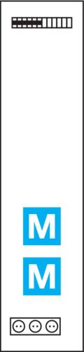 Hager UF311NW universZ Multimediafeld m. RJ45-Modulen,1-feld. 1050mm