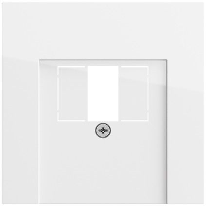 Gira 027670 Abdeckung für TAE und USB ohne Beschriftungsfeld, System 70, reinweiß glänzend