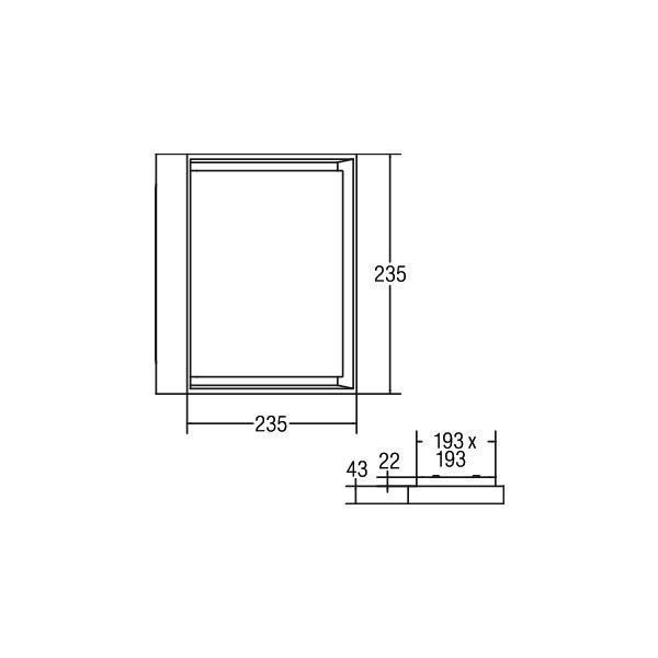 Brumberg 60108183 LED-Wand- oder Deckenanbauleuchte, 230 V AC, 50 Hz, 14 W, 3000 K, IP54, schwarz