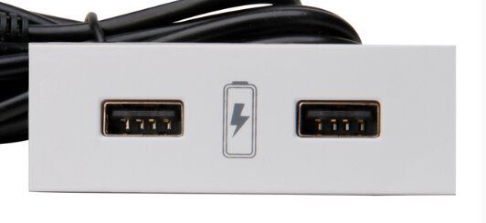 Kopp 939730016 VersaPICK USB Einbauset mit 2x USB, Kunststoff rechteckig weiß