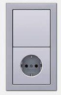 Jung ALD2981 Rahmen 1-fach, senkrechte und waagerechte Montage, LS-DESIGN, Aluminium