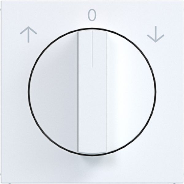 Hager WAF1317WM Zentralstück mit Drehknopf für Jalousie-Drehschalter, A.x/C.x, lichtweiß matt