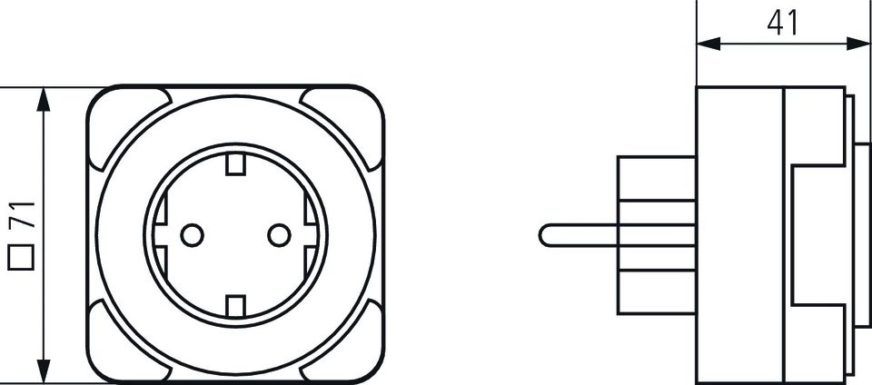 Theben 0260050 theben-timer 26 BK Analoge Steckdosenschaltuhr, Tagesprogramm, schwarz, erhöhter Berührungsschutz