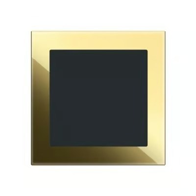Busch-Jaeger Busch-art linear Schwarzglas/gold schwarz matt