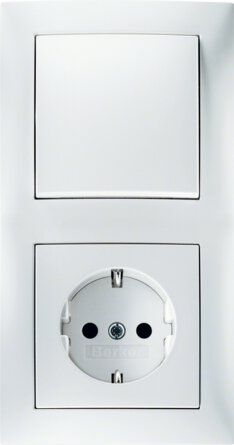 Berker 47238989 Schutzkontakt-Steckdose mit erhöhtem Berührungsschutz, S.1/B.3/B.7, polarweiß glänzend