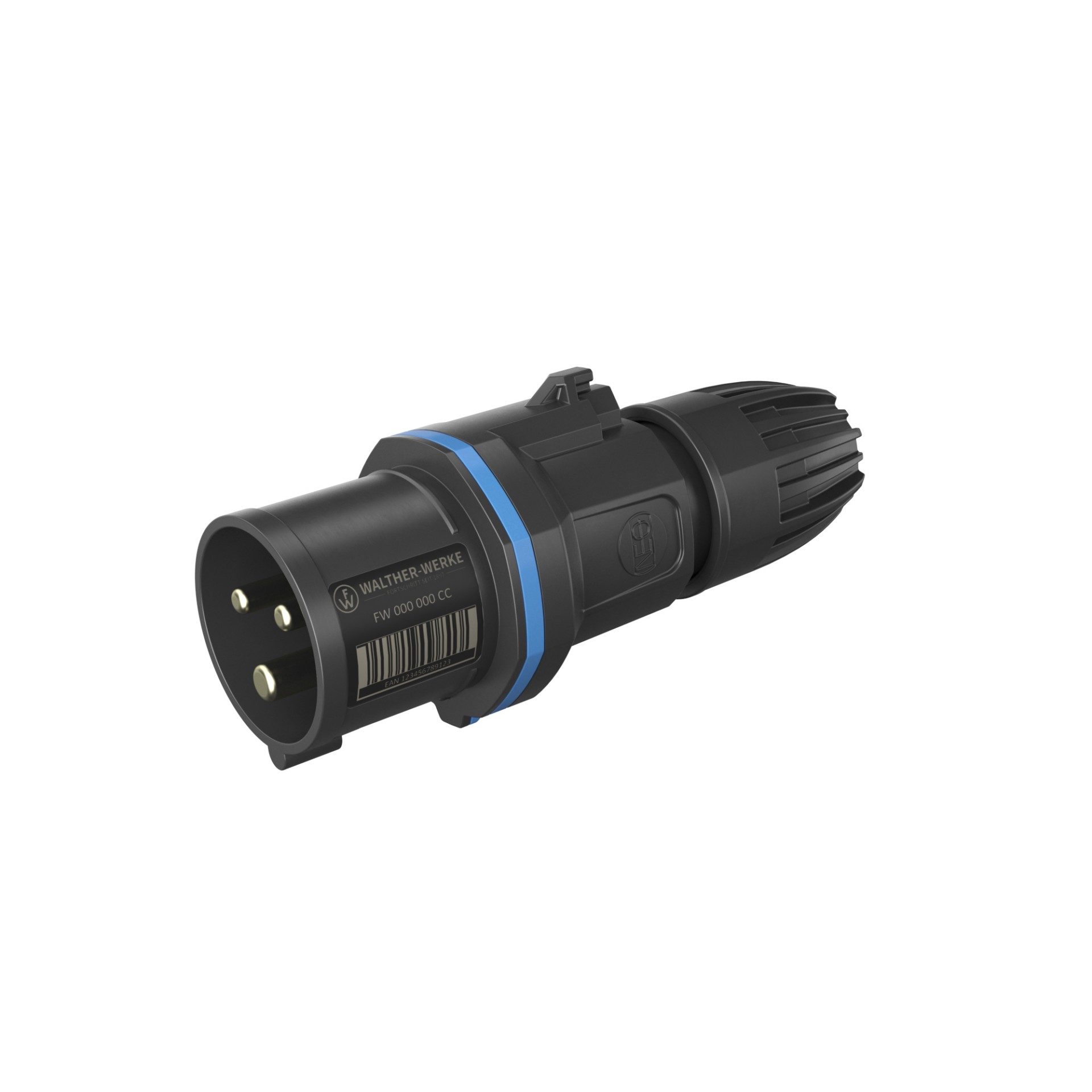 Walther FW211306SK CEE NEO Stecker Classic, 230V, 16A, 3P, 6h, IP54, mit Schraubtechnik