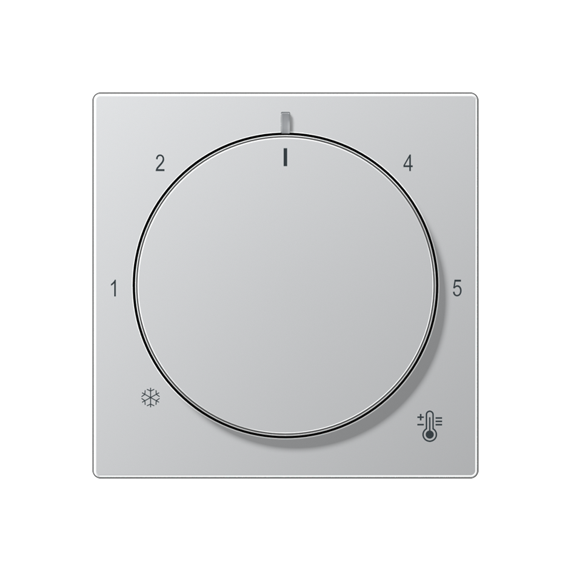 Jung A1749BFAL Abdeckung für Thermostat, Thermoplast lackiert, Serie A, aluminium