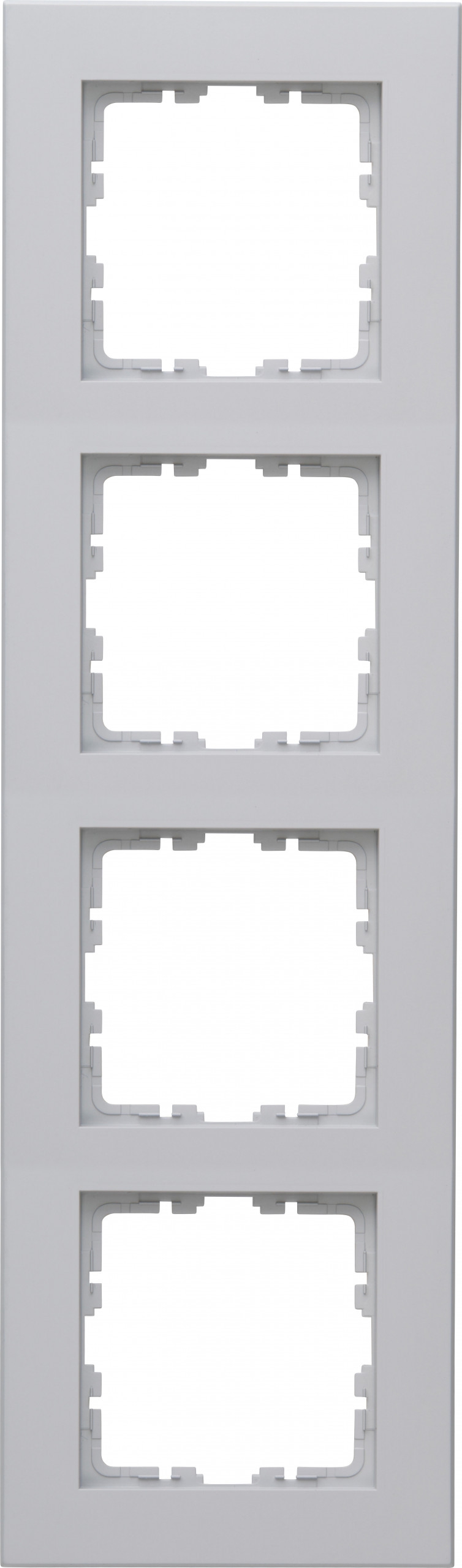 Kopp 407134007 HK07 PURE - Abdeckrahmen 4-fach, Farbe: grau matt