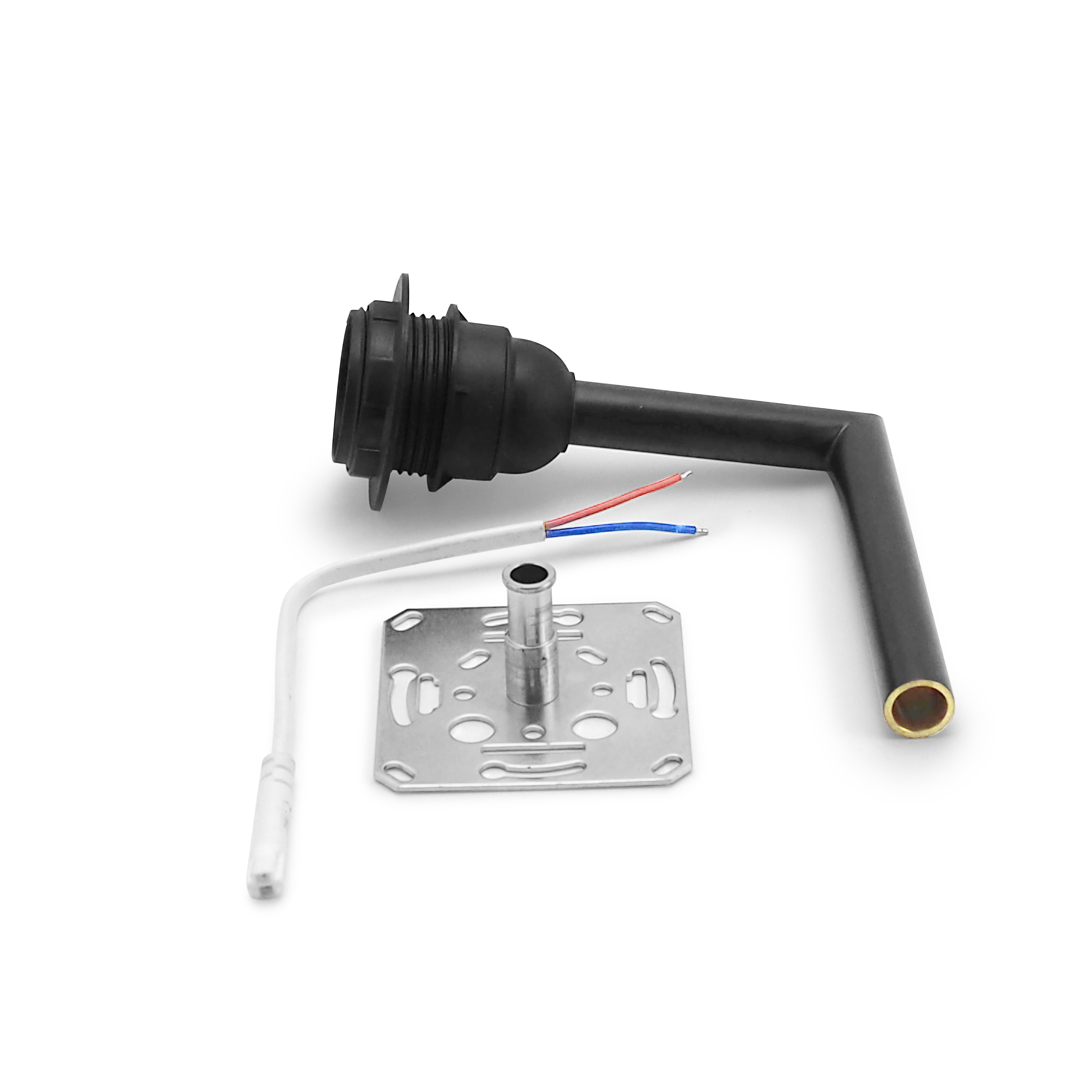 qles SLA0814 Schirmlampe 80x120mm - ohne Lampenschirm, für Merten System-M, E27/230V, Anthrazit, edelmatt
