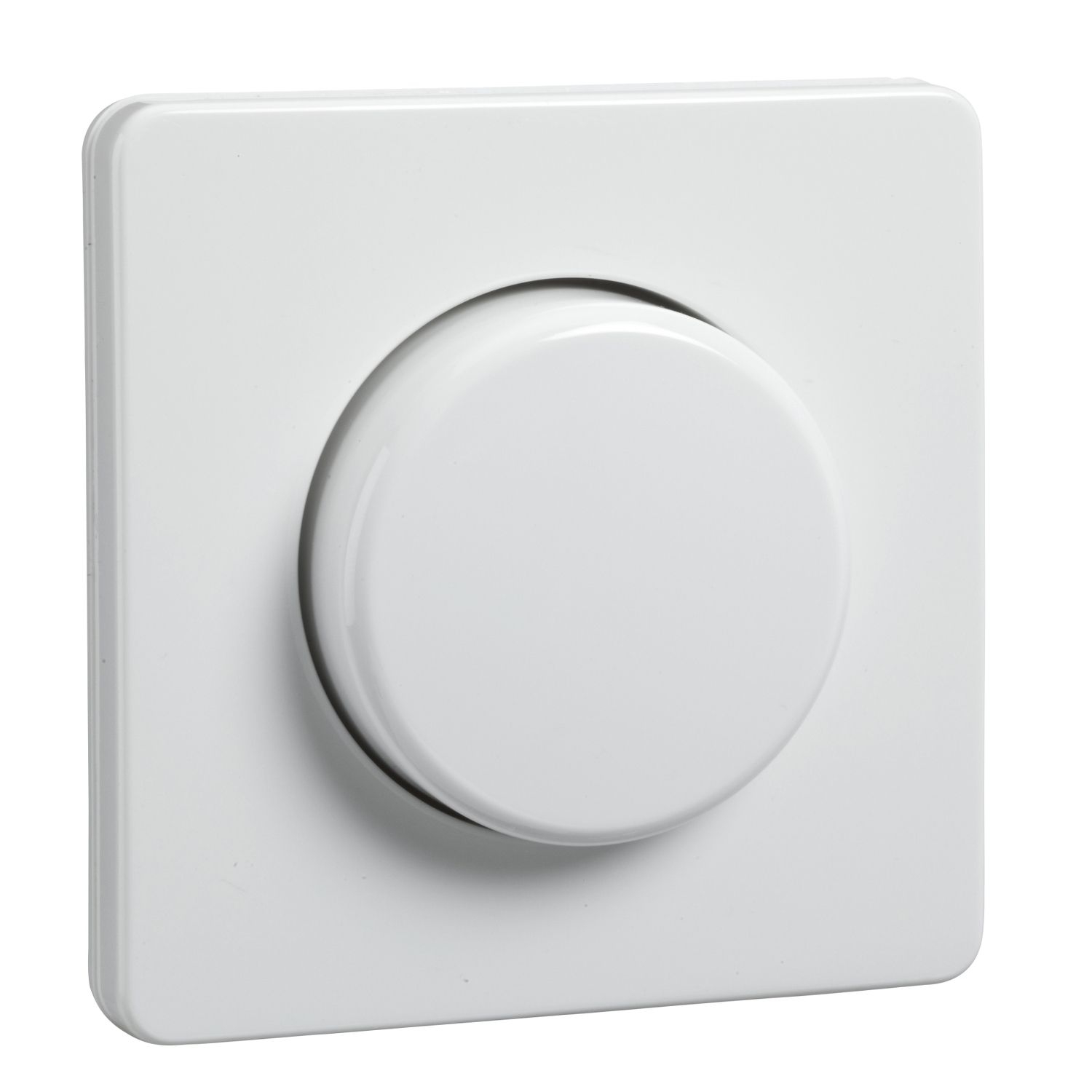 Elso ELG227014 Zentralplatte mit Drehknopf für Dimmer, bruchfest, Fashion, reinweiß glänzend