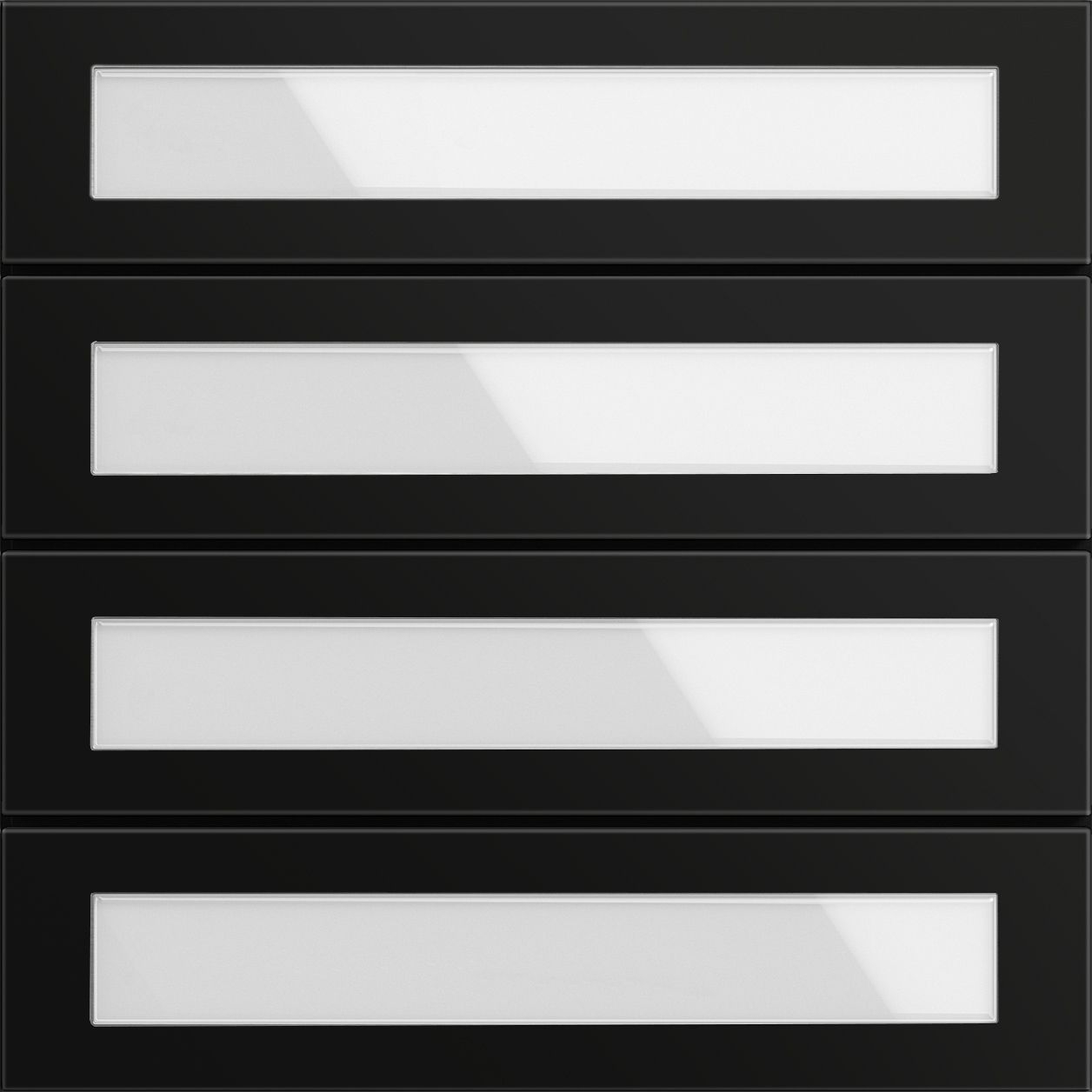 Gira 5534925 Ruftastenmodul 4-fach, System 106, Schwarz matt