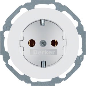 Berker 47272089 Schutzkontakt-Steckdose 45° R.1/R.3/R.8 polarweiß glänzend