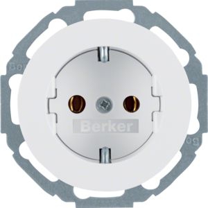 Berker 47272089 Schutzkontakt-Steckdose 45°, R.1/R.3, polarweiß glänzend