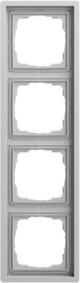 Gira 0214176 Abdeckrahmen 4-fach, Gira F100, grau matt (lackiert)