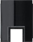 Gira 0008055 Adapter Leitungseinführung Kanal 15 x 15 mm, Gira Studio, schwarz glänzend