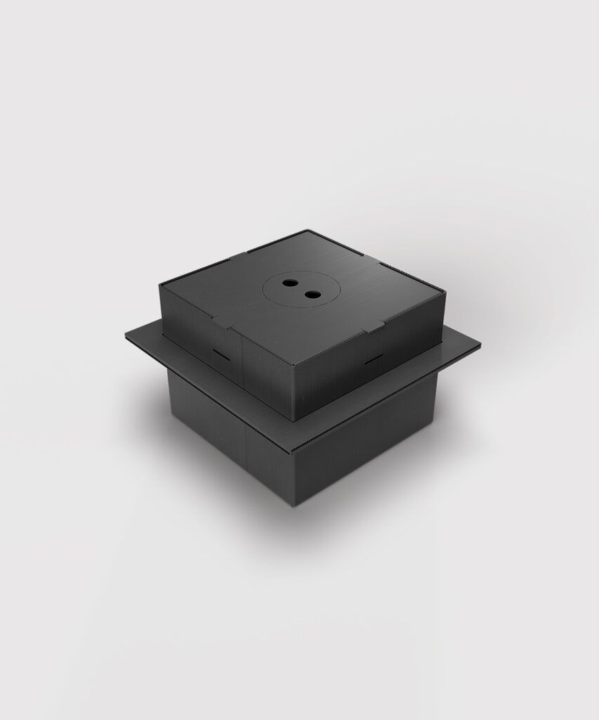 BS UFP12491 Zubehör Unterflur Platzhalter für 9012 Unterflursystem, schwarz