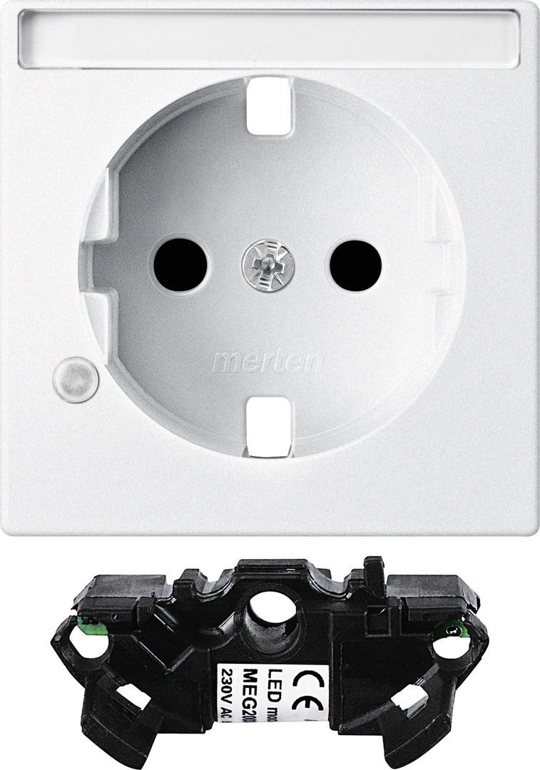 Merten MEG2333-0419 Erweiterungsset Kontrolll. für Schutzkontakt-Steckdosen