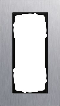 Gira 100217 Rahmen 2-fach ohne Mittelsteg, Esprit Aluminium