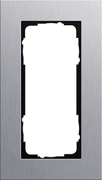 Gira 100217 Abdeckrahmen 2-fach ohne Mittelsteg, Gira Esprit, aluminium