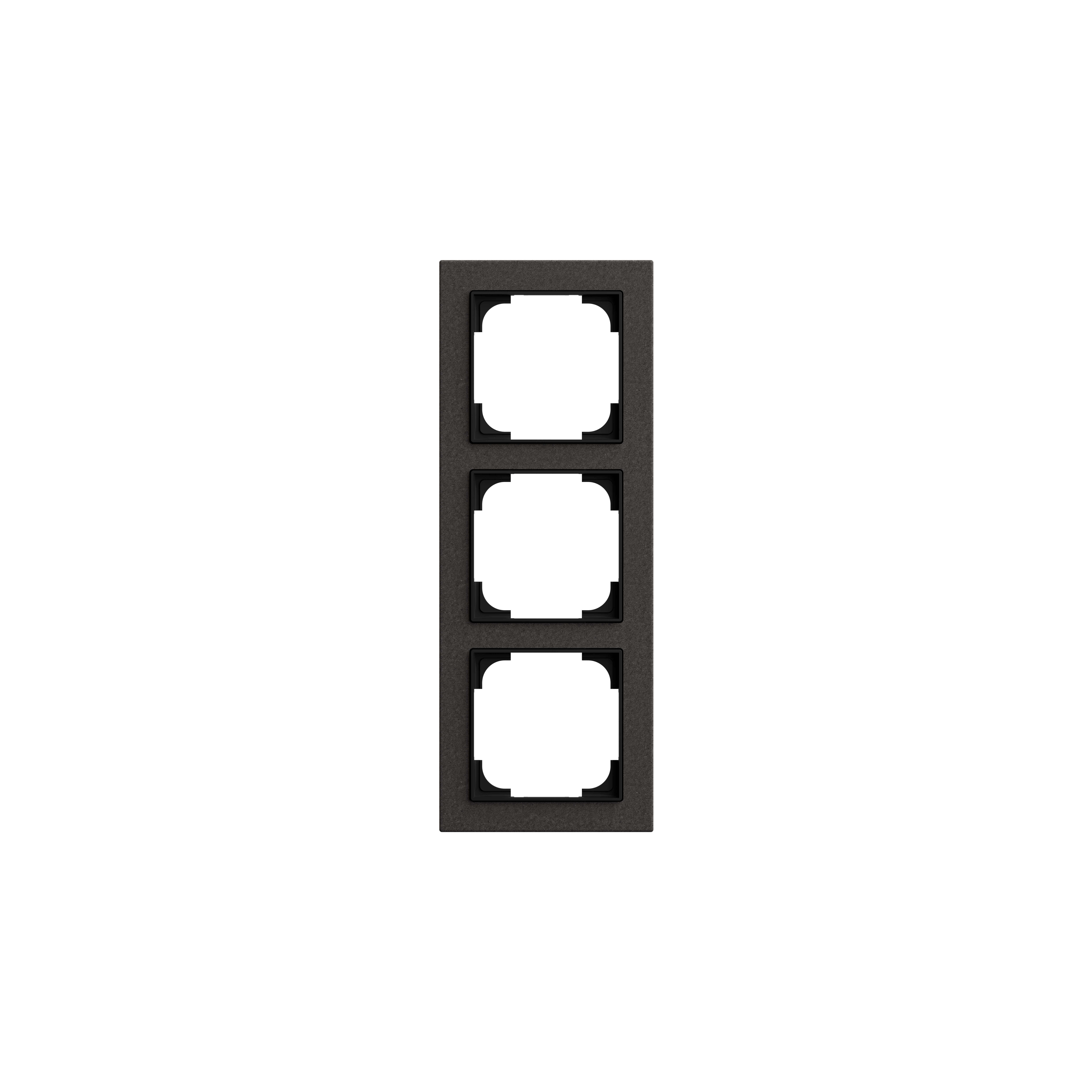 Busch-Jaeger 1723-4045 Abdeckrahmen 3-fach, Busch-art linear, papier schwarz matt