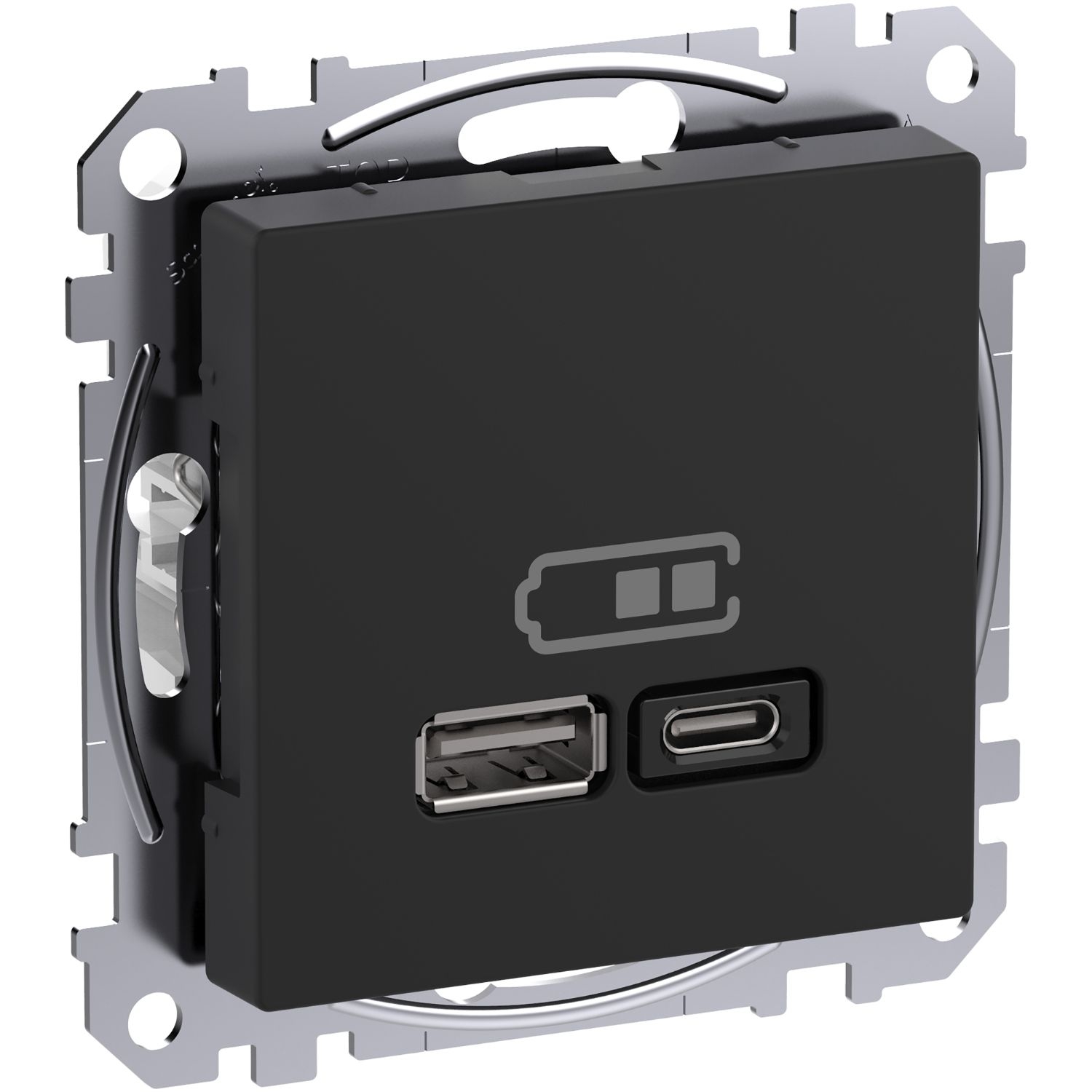 Elso WDE003983 USB Ladestation, 2,4 A, Typ A + C, Exxact, anthrazit matt