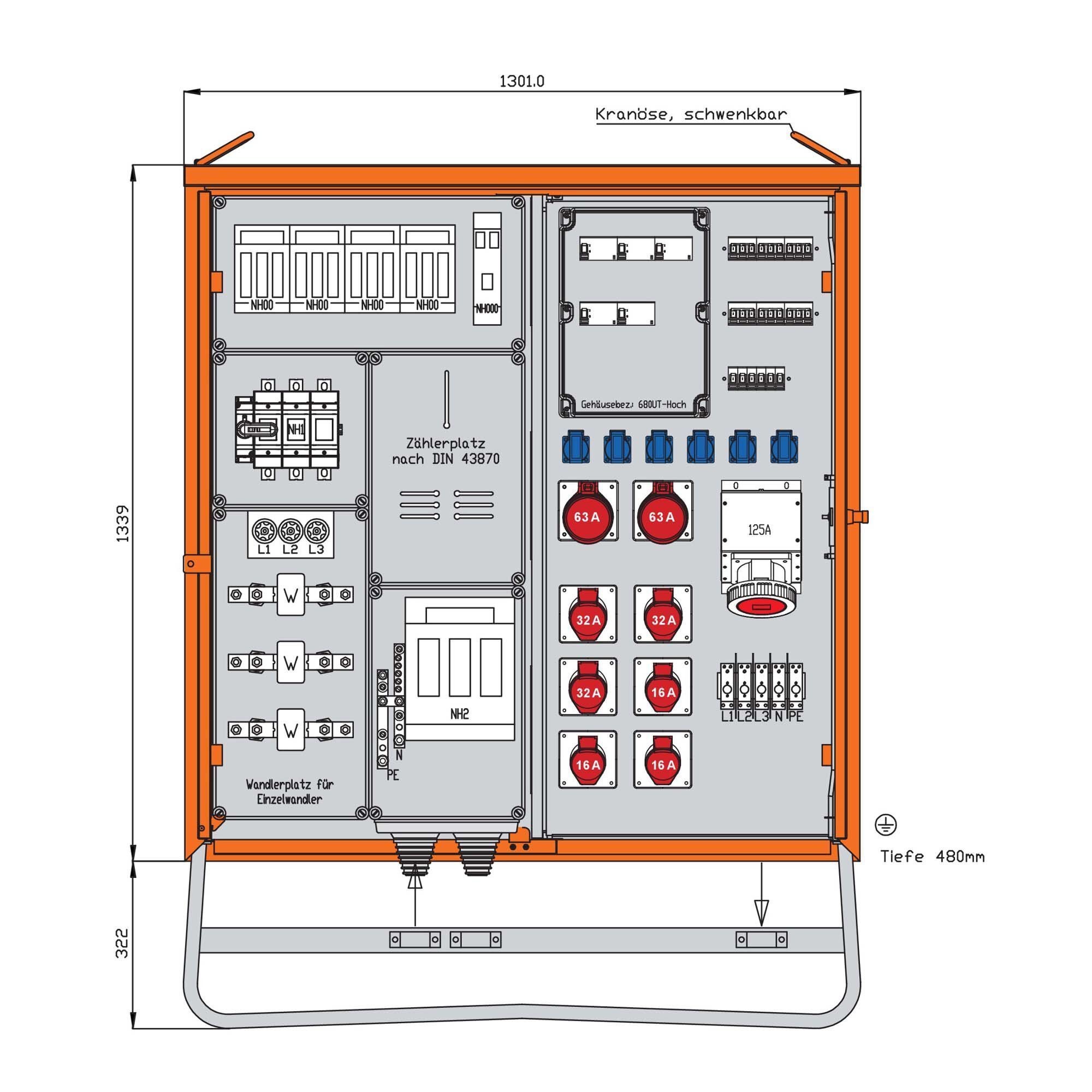 Walther WAV0271R1 Anschlussverteiler 138kVA