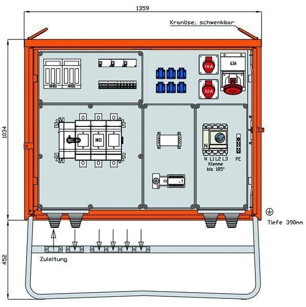 Walther Electric WV0746R1 Verteilerschrank 436kVA