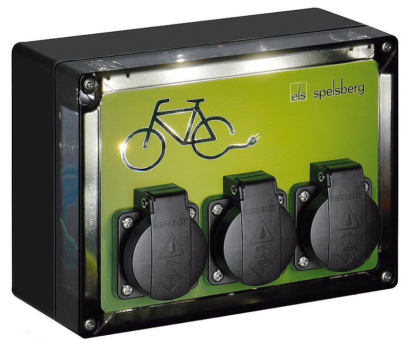 Spelsberg 20003401 Fahrradladestation beleuchtet, 3x Schutzkontakt, 230V