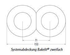 THPG 173092 Systemabdeckung Außenteil Bakelit
