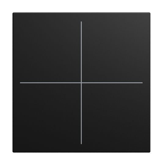 Busch-Jaeger LFW/A.4.55.11-915 Abdeckung 4-fach für Keypad 1- bis 4-fach, Busch-Trevion, Busch-balance SI, KNX, schwarz matt