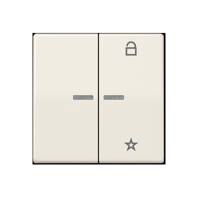 Jung FMAS1701 eNet Taster Universal 1-fach, Duroplast, Serie AS, weiß