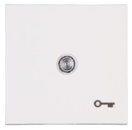 Kopp 490462001 HK07 - Flächenwippe mit Linse und Symbol "Schlüssel", Farbe: reinweiß