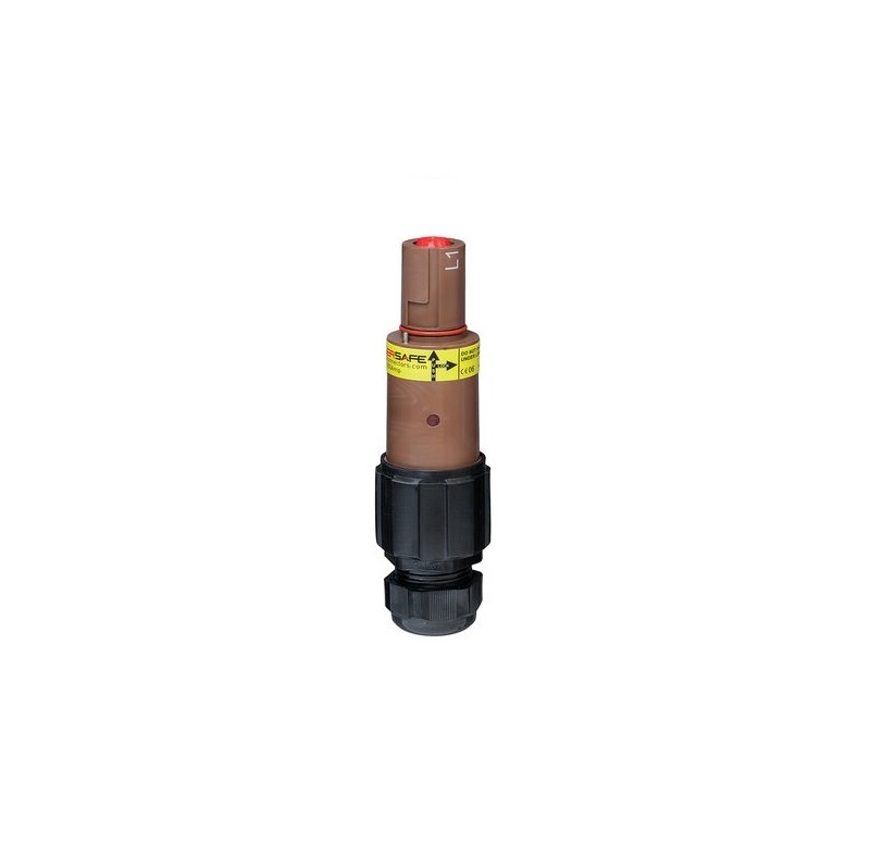 Walther Electric 3F9106BR120S Steckverbinder Powerlock Line Drain, 500 A, Schraubanschluss, 120 mm², braun