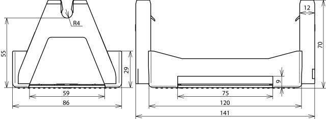 Dehn 253 051 Dachleitungshalterung 2-fach Typ KF2
